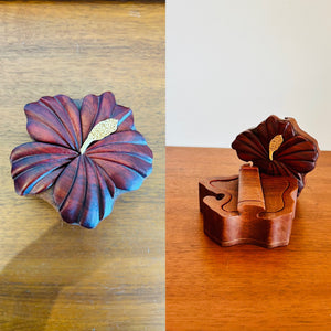 Hibiscus Flower Puzzle Box