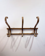 Load image into Gallery viewer, Vintage Wall Mounted Wood Coat Rack
