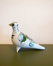 Load image into Gallery viewer, Vintage Handpainted Bird in Blues and Greens
