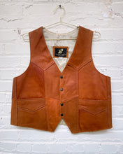 Load image into Gallery viewer, Vintage Caramel Leather Vest - Made in Mexico (XL)
