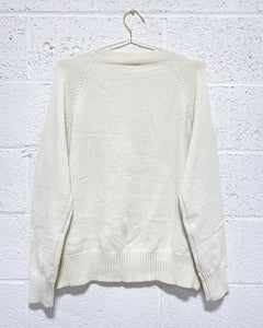 Cream Smiley Face Sweater (XL)