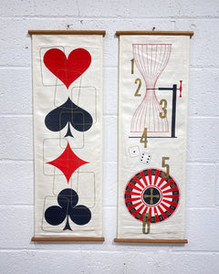 1950’s Linen Ross Littell Wall Hangings, Pair