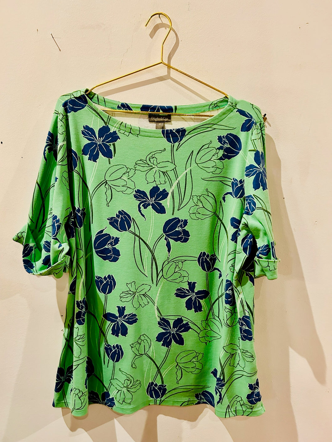 Style & Co. Flowered Top Shirt