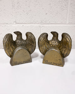 Vintage Brass 1776 Eagle Bookends