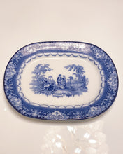 Load image into Gallery viewer, Antique Royal Watteau Doulton Blue and White Platter -Serenade
