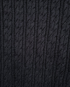 Knit Black V-Neck Sweater (M)