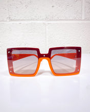 Load image into Gallery viewer, Oversized Rectangular Orange Sunnies
