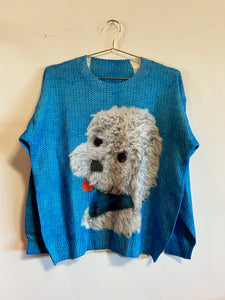 Blue Poodle Sweater