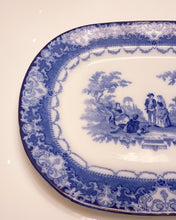 Load image into Gallery viewer, Antique Royal Watteau Doulton Blue and White Platter -Serenade
