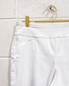 White Straight Leg Pants (4 Slim)