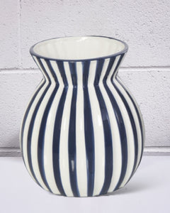 Blue Striped Vase