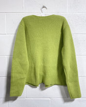 Load image into Gallery viewer, Thick Chartreuse Sweater with Gold Buttons (XL)
