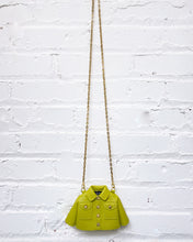 Load image into Gallery viewer, Mini Chartreuse Moto Jacket Purse
