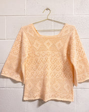 Load image into Gallery viewer, Vintage Peach Knit Sweater with Bell Sleeves
