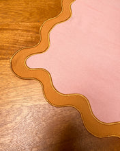 Load image into Gallery viewer, Squiggly Pink and Gold Placemats - Set of 6
