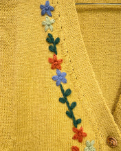 Load image into Gallery viewer, Mustard Knit Vest with Flowers
