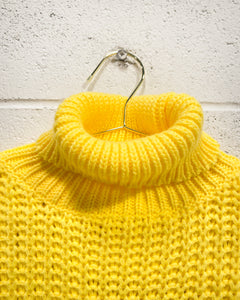 Crop Knit Yellow Sweater (L)