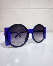 Load image into Gallery viewer, Black and Blue Sunnies
