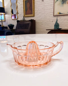 Rare Pink Depression Glass Juicer