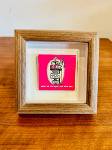 Aladdin Theater Hotel & Casino Match Book Display in Stand up Frame