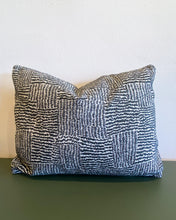 Load image into Gallery viewer, Rectangular Grey and White Woven Textured Pillow
