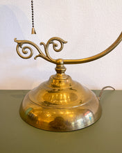 Load image into Gallery viewer, Vintage Blue Ceramic and Brass Table Lamp
