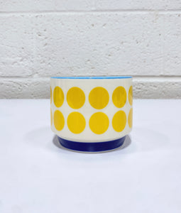 Yellow Polka Dot Ceramic Mug