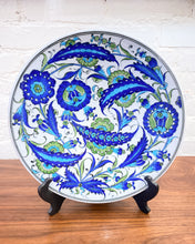 Load image into Gallery viewer, Iznik Pottery Plate in Blues and Greens
