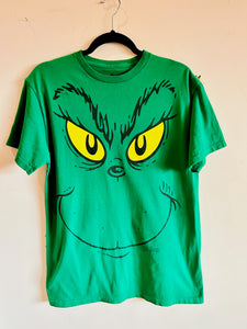 Christmas Grinch Face Green Shirt