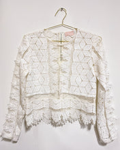 Load image into Gallery viewer, Farrow Embroidered and Mesh Blouse (M)
