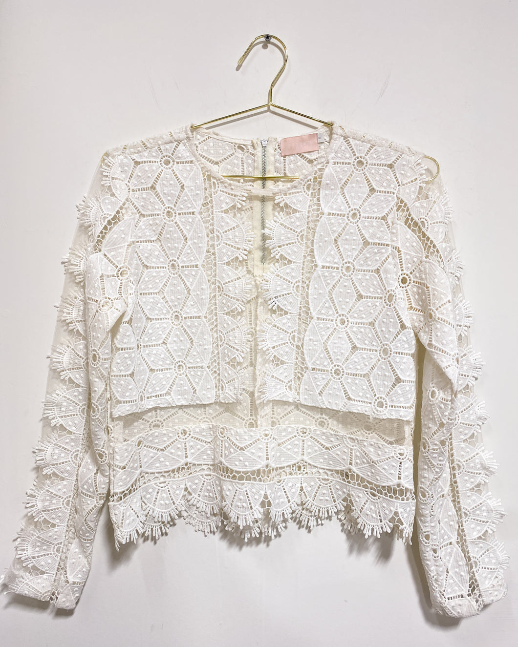 Farrow Embroidered and Mesh Blouse (M)