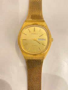 Gold Tone Caravelle Quartz Watch