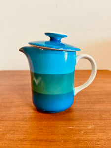 Stripped in Blue Ceramic Creamer Made in Japan