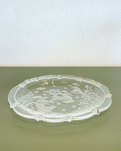 Mikasa Holiday Lights Glass Tray with Angels