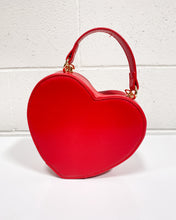 Load image into Gallery viewer, Red Heart Purse with Gold Chain Detail
