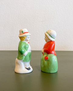 Vintage Irish Couple Salt and Pepper Shakers - Made in Japan