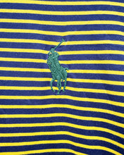 Load image into Gallery viewer, Blue and Yellow Striped Polo Shirt (M)
