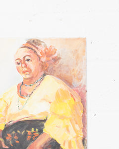 Woman Sitting Oil Painting