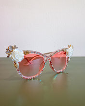 Load image into Gallery viewer, Pink Jeweled Cat Eye Sunnies
