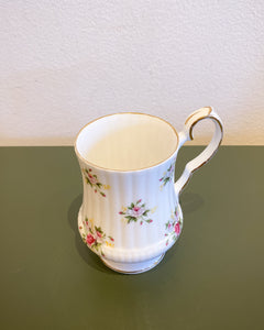 Vintage Royal Windsor Pink Floral Bone China Teacup