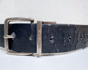 Black Emerica Belt with Eagle Motif (36-38)