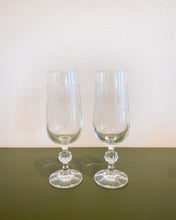 Load image into Gallery viewer, Vintage Pair of Cascade Needle Etched Champagne Flutes
