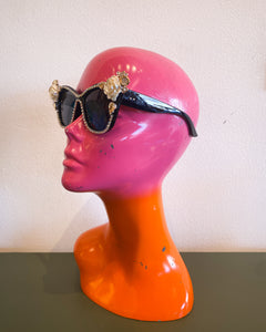 Black Jeweled Cat Eye Sunnies