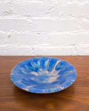 Load image into Gallery viewer, Vintage Blue and Gold Swirl Enamel Plate
