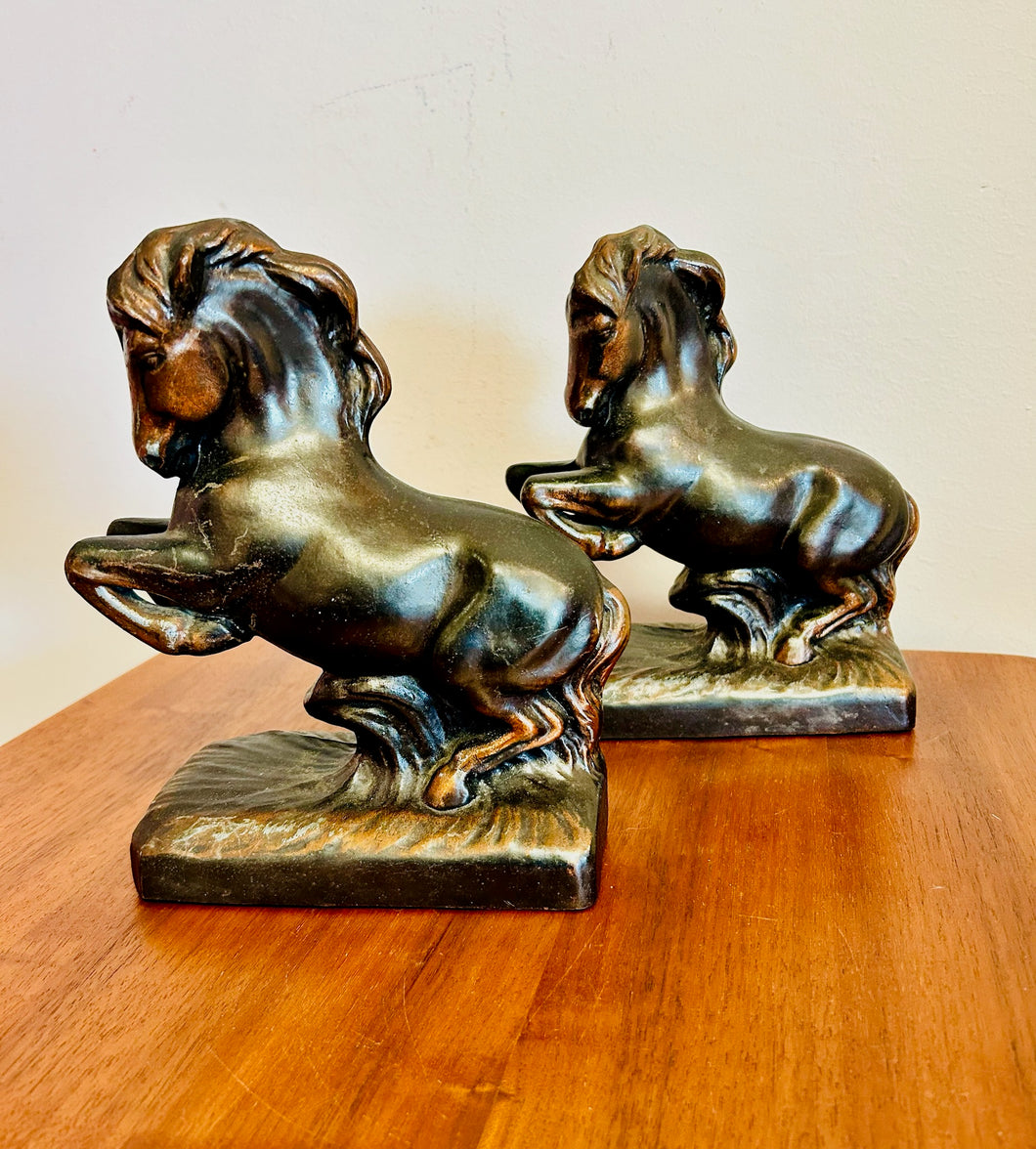 Cowboy Horse Bookends