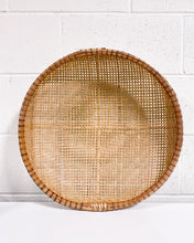 Load image into Gallery viewer, Vintage Large Woven Winnowing Basket
