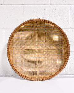 Vintage Large Woven Winnowing Basket