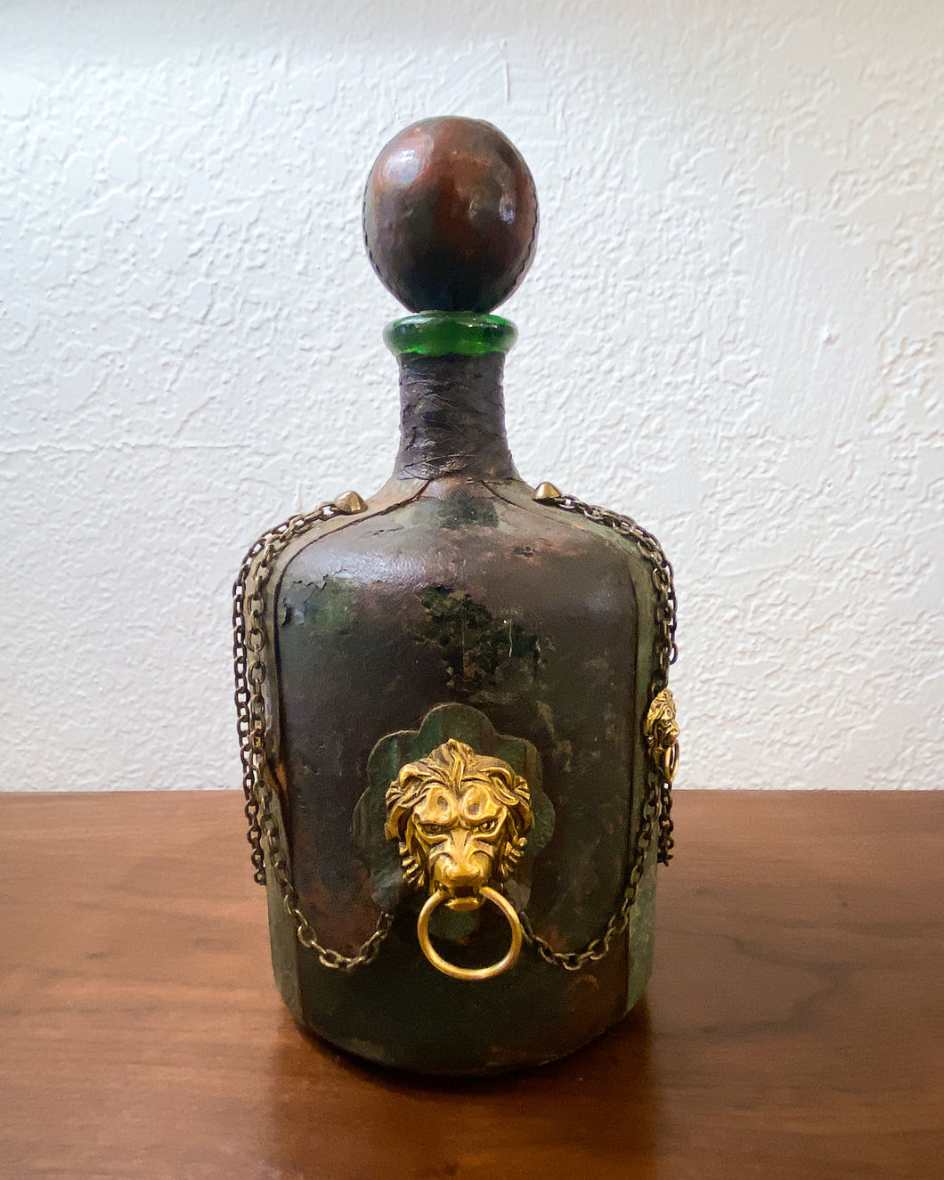 Vintage Leather Wrapped Bottle