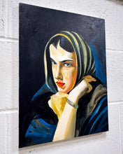 Load image into Gallery viewer, Oil Painting of Woman in Scarf by VG
