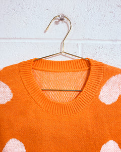 Orange Flower Power Pullover (L)